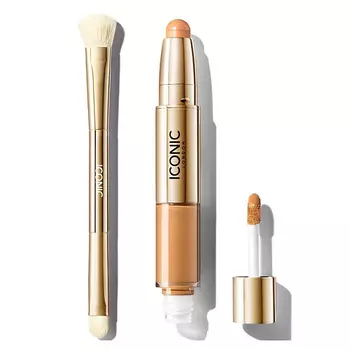 ICONIC LONDON Набор: Консилер Radiant + Кисть для консилера Concealer Duo Brush