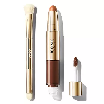 ICONIC LONDON Набор: Консилер Radiant + Кисть для консилера Concealer Duo Brush
