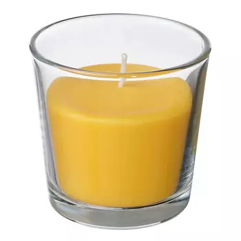 IKEA Ароматическая свеча Мимоза SVARTOXBR