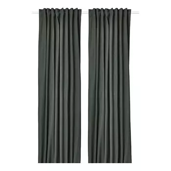 IKEA Комплект из 2 штор затемняющих с креплением ROSENMANDEL 135x300 см