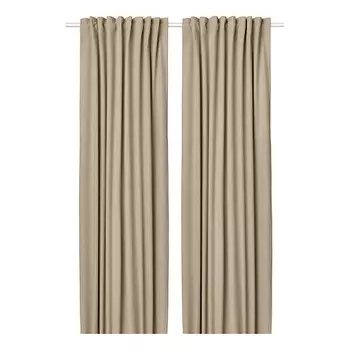IKEA Комплект из 2 штор затемняющих с креплением ROSENMANDEL 135x300 см