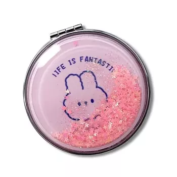 ILIKEGIFT Зеркало складное "Head rabbit pink" с увеличением