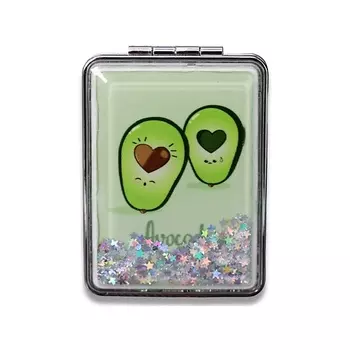 ILIKEGIFT Зеркало складное "Love avocado heart" с увеличением