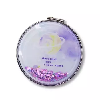 ILIKEGIFT Зеркало складное "Planet stars purple" с увеличением