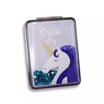 ILIKEGIFT Зеркало складное "Sparkles unicorn blue" с увеличением