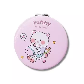 ILIKEGIFT Зеркало складное "Yummy unicorn pink" с увеличением