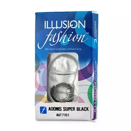 ILLUSION Цветные контактные линзы fashion ADONIS superblack