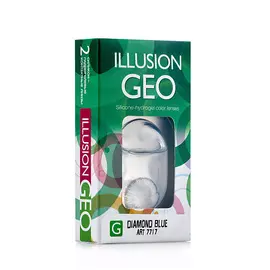 ILLUSION Цветные контактные линзы ILLUSION GEO Diamond blue