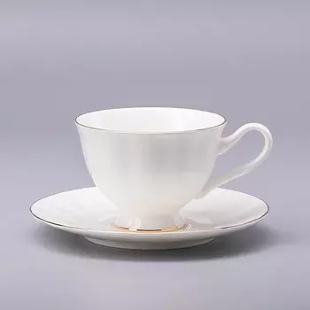 ИМПЕРАТОРСКИЙ ФАРФОРОВЫЙ ЗАВОД Чашка с блюдцем "Нега. Лента"