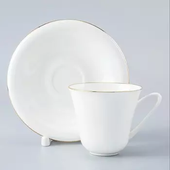 ИМПЕРАТОРСКИЙ ФАРФОРОВЫЙ ЗАВОД Чашка с блюдцем "Сад. Золотая лента"