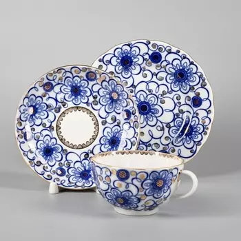 ИМПЕРАТОРСКИЙ ФАРФОРОВЫЙ ЗАВОД Комплект чайный "Вьюнок"