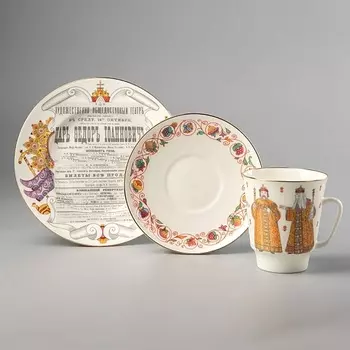 ИМПЕРАТОРСКИЙ ФАРФОРОВЫЙ ЗАВОД Комплект кофейный "Царь Федор Иоаннович"