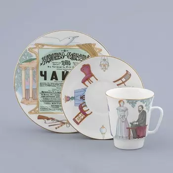 ИМПЕРАТОРСКИЙ ФАРФОРОВЫЙ ЗАВОД Комплект кофейный "Чайка"