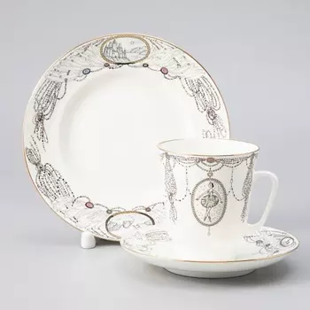 ИМПЕРАТОРСКИЙ ФАРФОРОВЫЙ ЗАВОД Комплект кофейный "Лебединое Озеро"