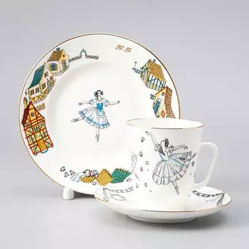 ИМПЕРАТОРСКИЙ ФАРФОРОВЫЙ ЗАВОД Комплект кофейный "Жизель"