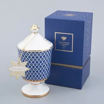 ИМПЕРАТОРСКИЙ ФАРФОРОВЫЙ ЗАВОД Свеча ароматическая "Индиго", сладкий табак