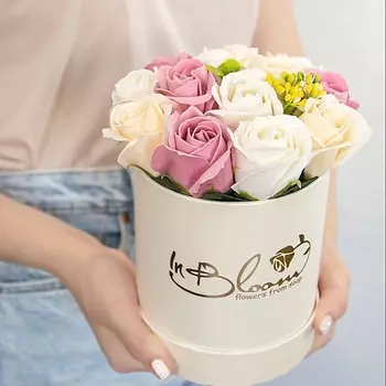 INBLOOM Букет из мыльных цветов (Бежевый 12*14)