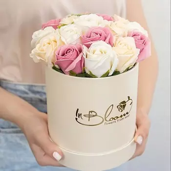 INBLOOM Букет из мыльных цветов (Бежевый 14*16)