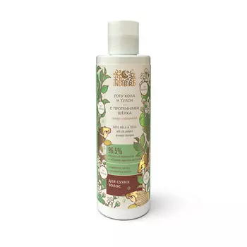 INDIBIRD Шампунь аюрведический Готу Кола и Тулси с протеинами шелка Gotu Kola & Tulsi Ayurvedic Shampoo