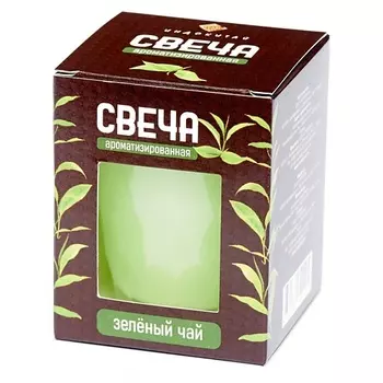 ИНДОКИТАЙ Свеча ароматизированная в стаканчике, зеленый чай 1.0
