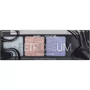 INFLUENCE BEAUTY Палетка аквалайнеров, эффект металлик Petroleum