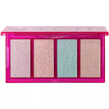 INFLUENCE BEAUTY Палетка хайлайтеров SPECTR из 4 дуохромных оттенков