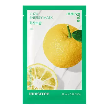INNISFREE Маска для лица с юдзу для выравнивания тона кожи Squeeze Energy