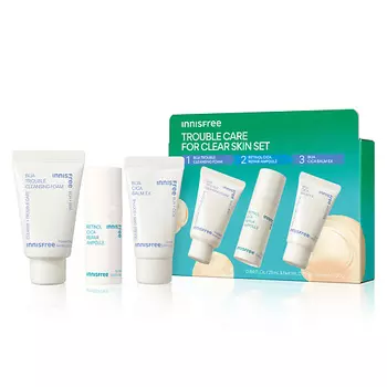 INNISFREE Мини-набор для ухода за проблемной кожей c ретинолом и торреей Retinol Cica