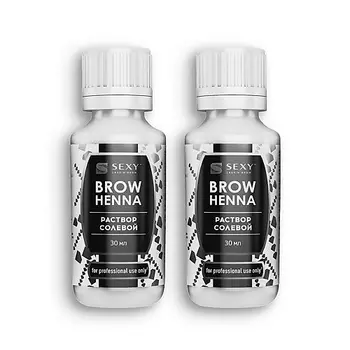 INNOVATOR COSMETICS Комплект растворов солевых для очищения ресниц и бровей SEXY BROW HENNA 60