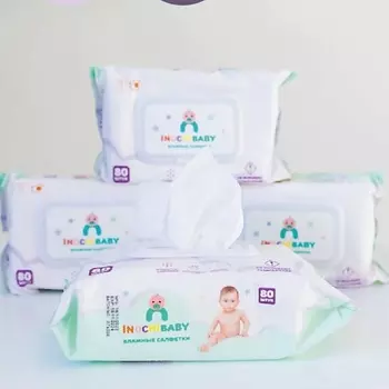 INOCHIBABY Влажные салфетки детские с 3D текстурой 80.0
