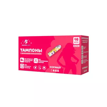 INOCHILADY Женские гигиенические тампоны с одноразовым напальчником NORMAL-3 капли 16.0