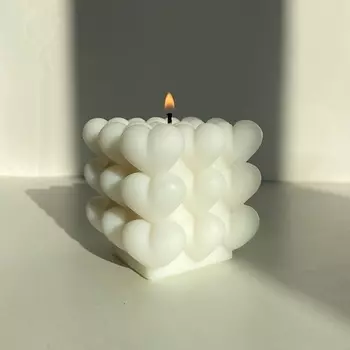 INSIDE YOU Свеча интерьерная "Куб-сердца" 1