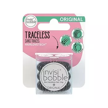 INVISIBOBBLE Резинка-браслет для волос ORIGINAL True Black (с подвесом)