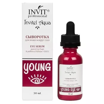 INVIT Сыворотка для кожи вокруг глаз от мешков и отеков с Пулуланом «Invitel Aqua» 30.0