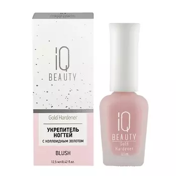 IQ BEAUTY Укрепитель ногтей с коллоидным золотом Gold Hardener White 12.5