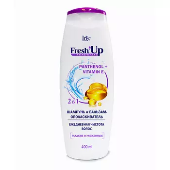 IRIS COSMETIC Шампунь и бальзам-ополаскиватель Fresh'Up ЕЖЕДНЕВНАЯ ЧИСТОТА ВОЛОС 2 в 1 400.0