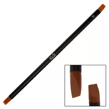 IRISK Кисть макияжная силиконовая двухсторонняя универсальная, Вогнутая лопатка и Прямая