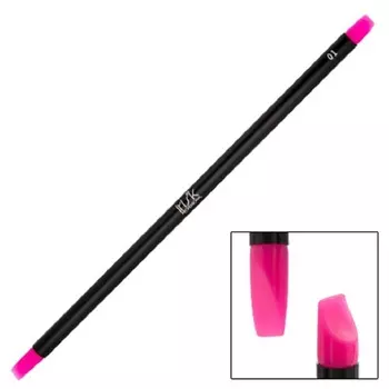 IRISK Кисть макияжная силиконовая двухсторонняя универсальная, Вогнутая лопатка и Прямая