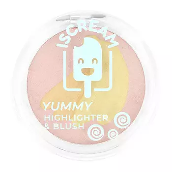 ISCREAM Хайлайтер-румяна YUMMY 2 в 1