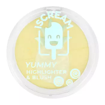 ISCREAM Хайлайтер-румяна YUMMY 2 в 1