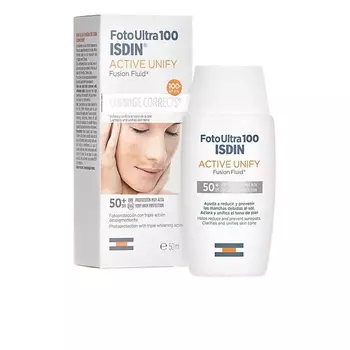 ISDIN Средство для защиты от солнца для лица Foto Ultra 100 Active Unify Spf 50+