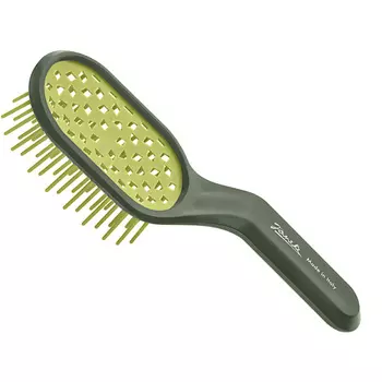 JANEKE Щетка вентилируемая для объёмной укладки лайм Curvy Bag 1
