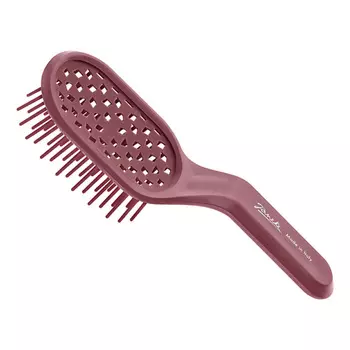 JANEKE Щетка вентилируемая для объёмной укладки розовая Curvy Bag 1