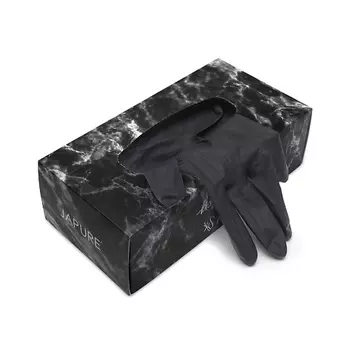 JAPURE YOU Перчатки нитриловые, черные "Black Skinny Gloves", коробка 100шт