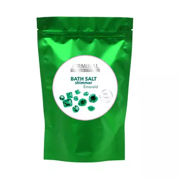 JERMINAL COSMETICS Соль для ванны парфюмированная морская с магнием и шиммером натуральная Изумруд 500.0