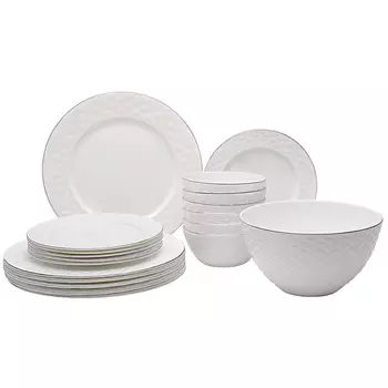 JEWEL Набор столовый Суфле 19 предметов фарфор костяной