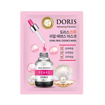 JIGOTT DORIS Тканевая маска для лица жемчуг PEARL Real Essence Mask