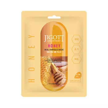 JIGOTT Тканевая маска для лица мед HONEY Real Ampoule Mask