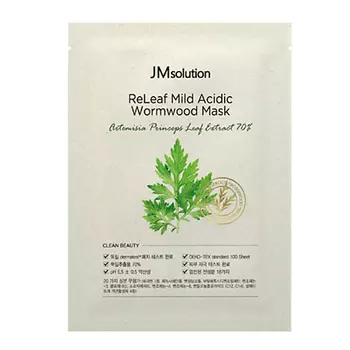 JM SOLUTION Маска для лица с экстрактом полыни Releaf Mild Acidic Wormwood Mask