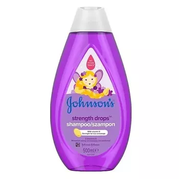 JOHNSON'S BABY Детский укрепляющий шампунь для волос с витамином E Strength Drops